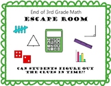 3rd/4th Grade Math review Escape/Breakout Room! Test Prep,