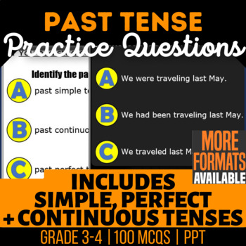 Preview of Past Tenses PowerPoints | Simple Progressive Perfect | 3rd-4th Grade Grammar