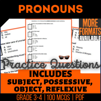 Preview of Pronouns Worksheets Incl Subject Possessive Object and Reflexive 3rd 4th Grade