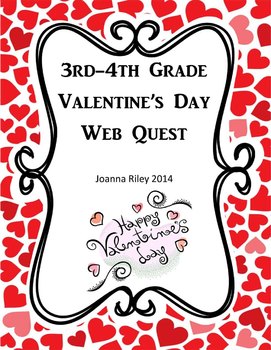 Preview of 3rd, 4th Grade Valentine's Day Web Quest