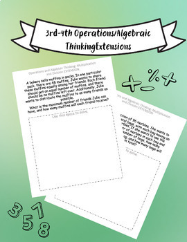 Preview of 3rd-4th Operations and Algebraic Thinking Extension Logic Challenge Packet