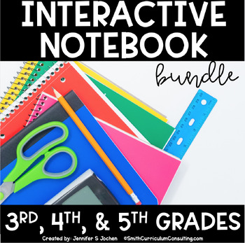 Preview of 3rd, 4th and 5th Grade Math Interactive Notebook Bundle