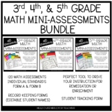 3rd, 4th, and 5th Grade Mini-Math Assessment Bundle