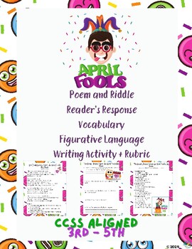 Preview of 3rd-5th April Fool's Day Poem, Riddle, and Figurative Language ELA Packet