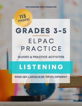 Preview of 3rd-5th Grade: ELPAC Practice Resource - LISTENING