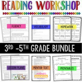 3rd-5th Grade Reading Workshop BUNDLE {Distance Learning} Print and Digital