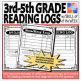 3rd-5th Grade Reading Log w/ Skill of the Week - Winsome Teacher