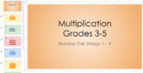 3rd-5th MULTIPLICATION Number Talks Google Slides Organize