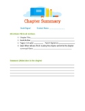 3rd-6th Grade Book Report Chapter Summary doc.