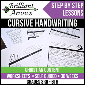 Preview of 3rd - 6th Grade Cursive Handwriting Packet