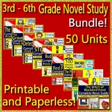 3rd - 6th Grade Novel Study Bundle - Printable + SELF-GRAD