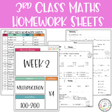 3rd Class Math Homework Sheets (for the entire school year)