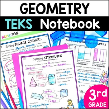 Preview of 3rd Grade 2D and 3D Shapes - Geometry TEKS 3.6A 3.6B 3.6E