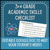 3rd Grade Academic Skills Checklist - Academic Strengths -