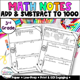 3rd Grade - Add & Subtract to 1,000 - Test Prep - Printabl