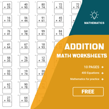 Preview of 3rd Grade Addition Math Worksheets