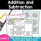 3rd Grade Addition and Subtraction 3.NBT.2 Task Cards Asse