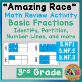 3rd Grade "Amazing Race" Math Review Activity- Fraction Basics