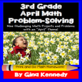3rd Grade April Math Projects, Problem-Solving, Distance Learning