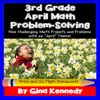 Preview of 3rd Grade April Math Projects, Problem-Solving, Distance Learning