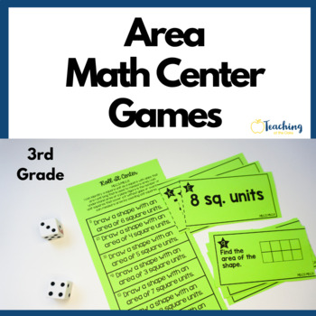 Preview of 3rd Grade Area Math Center Games