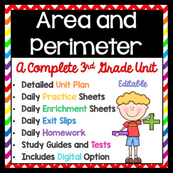 Preview of 3rd Grade Area and Perimeter Unit - 3rd Grade Math