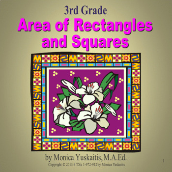 Preview of 3rd Grade Area of Rectangles and Squares Powerpoint Lesson