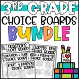 3rd Grade Math Menus and Choice Boards - Enrichment Activities