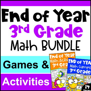 Preview of 3rd Grade BUNDLE - End of Year Math Activities with Games & Worksheets
