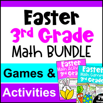 Preview of 3rd Grade BUNDLE - Fun Easter Math Activities with Games & Worksheets