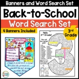 3rd Grade Back-to-School Activities Word Search and Banner