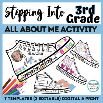 Preview of 3rd Grade Back to School Activity, All About Me Book Bulletin Board Idea