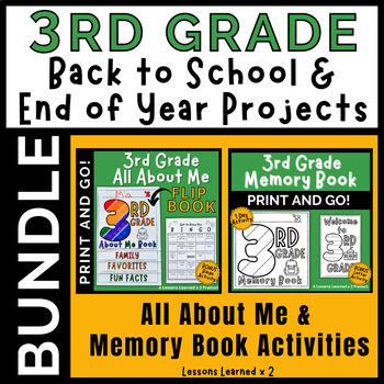 3rd Grade Back to School & End of Year Activities Bundle by Lessons ...