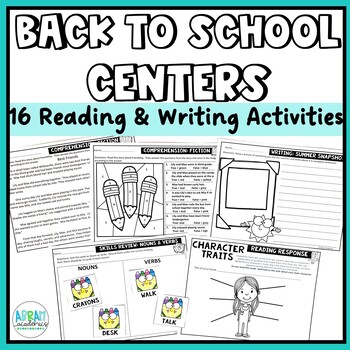 Preview of 3rd Grade Back to School Literacy Centers - Reading & Writing Choice Boards