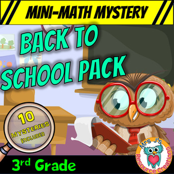 Preview of 3rd Grade Back to School Math Mini Mysteries Activities - Morning Work