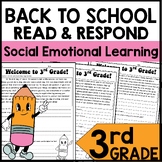 3rd Grade Back to School SEL Read & Respond  (Social Emoti