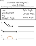 3rd Grade Basic Geometry Quiz | Types of Lines & Angles Ma