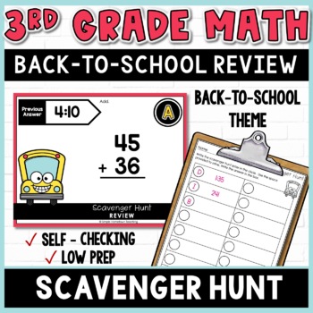 Preview of 3rd Grade Beginning of the Year Math Review | Back 