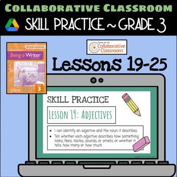 Preview of 3rd Grade Being a Writer: Skill Practice Mini-Lessons 19-25