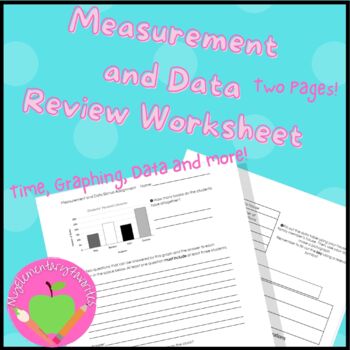 Preview of 3rd Grade Bonus/Review Activity - Measurement and Data