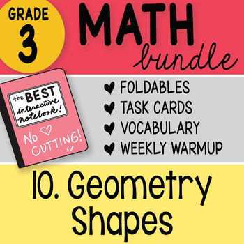 Preview of 3rd Grade Math Doodles Bundle 10. Geometry Shapes