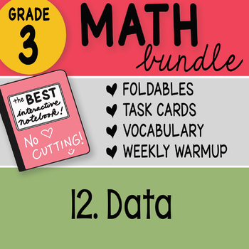 Preview of 3rd Grade Math Doodles Bundle 12. Data
