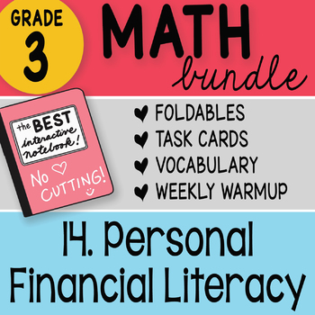 Preview of 3rd Grade Math Doodles Bundle 14. Personal Financial Literacy