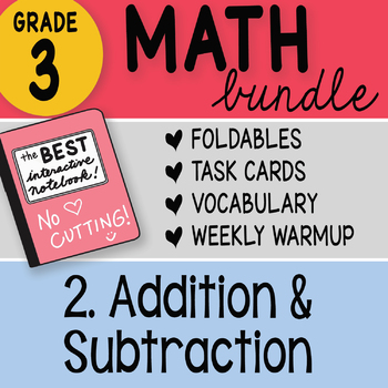 Preview of Math Doodles - 3rd Grade Math Doodles Bundle 2. Addition & Subtraction