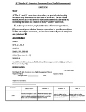 3rd Grade CC 4th Quarter Assessment [included ANSWER KEY &