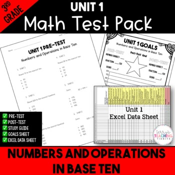 Preview of Numbers and Operations in Base Ten Printable Test Pack {3rd Grade Unit 1}