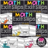 3rd Grade Math Exit Slips Bundle | All Common Core Standards