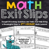 3rd Grade Math Exit Slips | Multiplication and Division