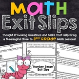 3rd Grade Math Exit Slips | Number Sense