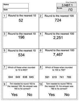 28 Math Assessments 3rd Grade CCSS Test Prep - All Standards | TpT